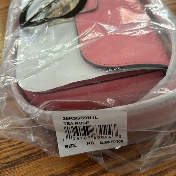 Michael Kors Sloan Editor Belt Bag Smooth Leather Tea Rose Pink - Picture 10 of 13